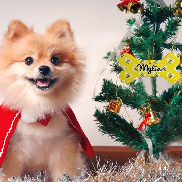 Buzzing Bee Ceramic Flat Ornament - Bone (LIFESTYLE)