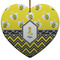 Buzzing Bee Heart Ceramic Ornament w/ Name or Text