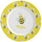 Buzzing Bee Ceramic Plate w/Rim
