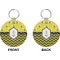 Buzzing Bee Circle Keychain (Front + Back)