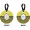 Buzzing Bee Circle Luggage Tag (Front + Back)