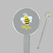 Buzzing Bee Clear Plastic 7" Stir Stick - Round - Closeup