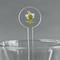 Buzzing Bee 5.5" Round Plastic Stir Sticks - Clear (Personalized)