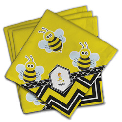 Buzzing Bee Cloth Napkins (Set of 4) (Personalized)