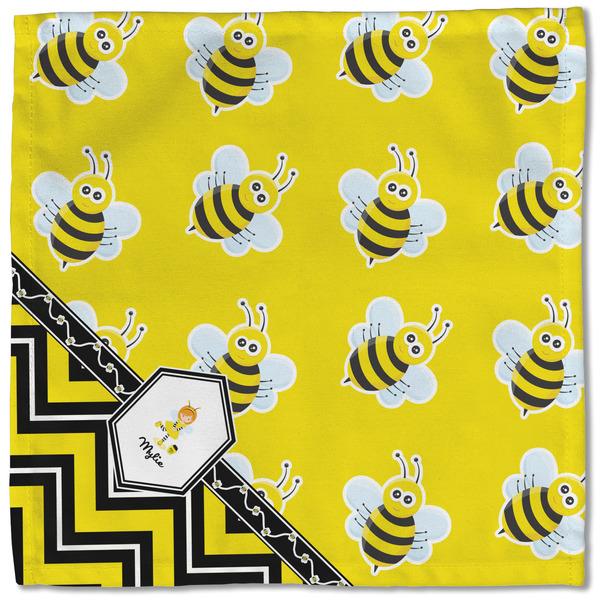 Buzzing Bee Cloth Napkins - Personalized Lunch (Single Full Open)