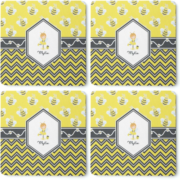 Buzzing Bee Coaster Rubber Back - Apvl