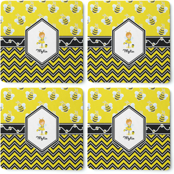 Buzzing Bee Coaster Rubber Back - Apvl