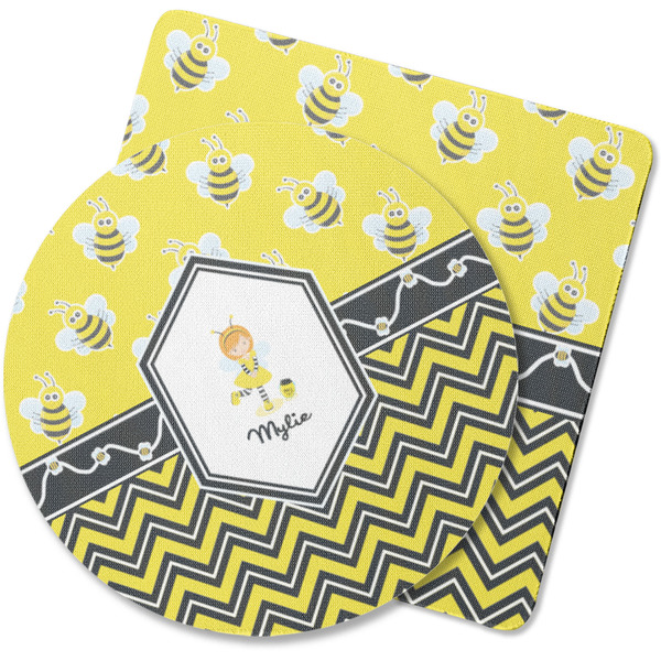Custom Buzzing Bee Rubber Backed Coaster (Personalized)