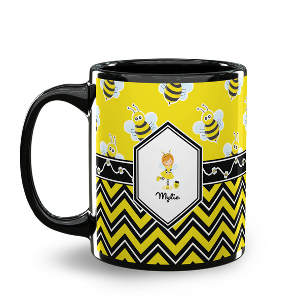 Buzzing Bee Coffee Mug - 11 oz - Black