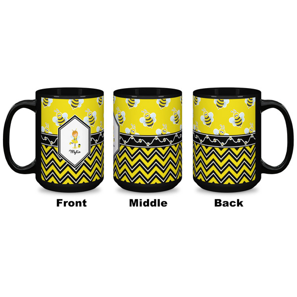 Buzzing Bee Coffee Mug - 15 oz - Black APPROVAL