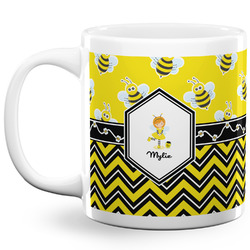 Buzzing Bee 20 Oz Coffee Mug - White (Personalized)