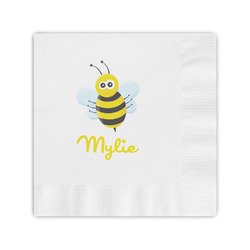 Buzzing Bee Coined Cocktail Napkins (Personalized)