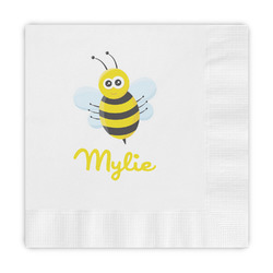 Buzzing Bee Embossed Decorative Napkins (Personalized)