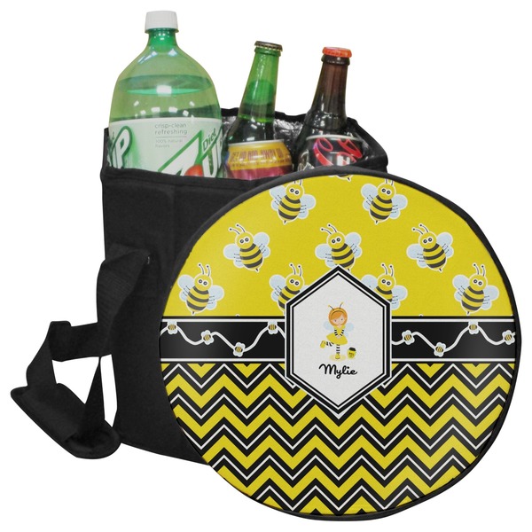 Custom Buzzing Bee Collapsible Cooler & Seat (Personalized)