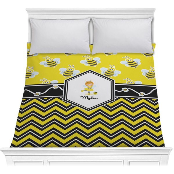 Custom Buzzing Bee Comforter - Full / Queen (Personalized)