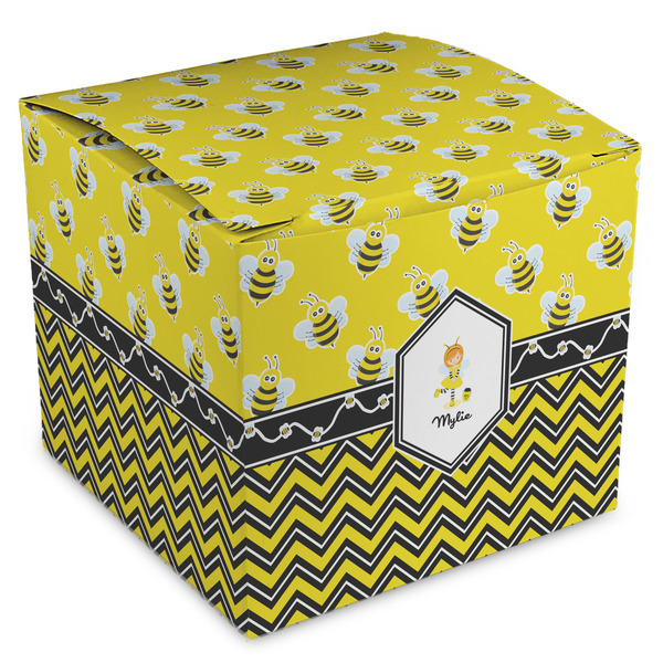 Custom Buzzing Bee Cube Favor Gift Boxes (Personalized)