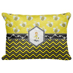 Buzzing Bee Decorative Baby Pillowcase - 16"x12" (Personalized)