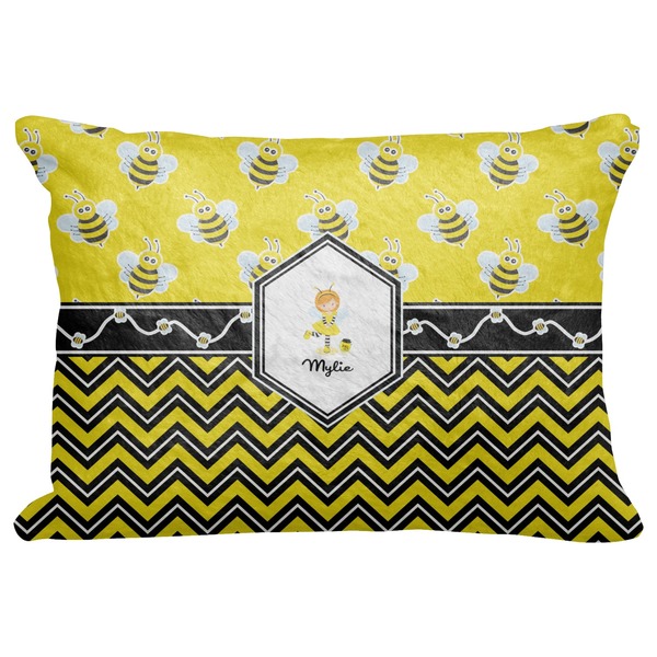 Custom Buzzing Bee Decorative Baby Pillowcase - 16"x12" (Personalized)