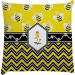 Buzzing Bee Decorative Pillow Case (Personalized)