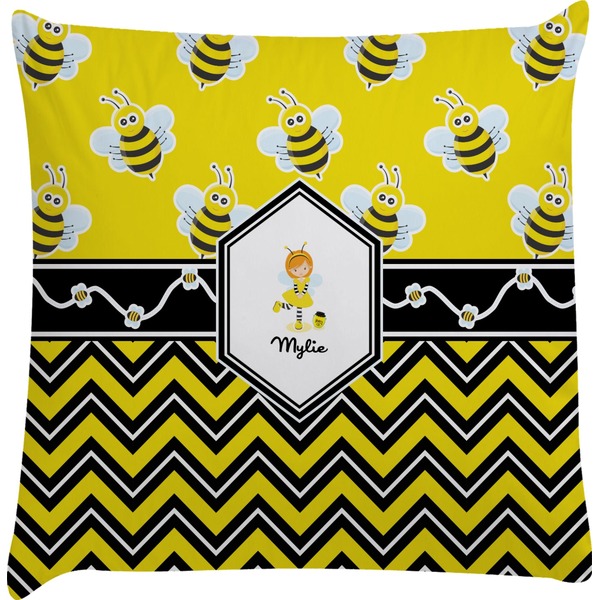 Custom Buzzing Bee Decorative Pillow Case (Personalized)