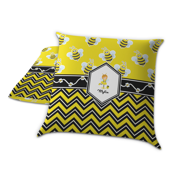 Buzzing Bee Decorative Pillow Case - TWO