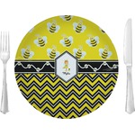 Buzzing Bee Glass Lunch / Dinner Plate 10" (Personalized)
