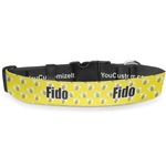 Buzzing Bee Deluxe Dog Collar - Double Extra Large (20.5" to 35") (Personalized)