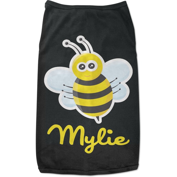 Custom Buzzing Bee Black Pet Shirt - M (Personalized)