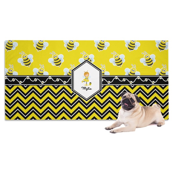 Custom Buzzing Bee Dog Towel (Personalized)
