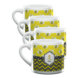 Buzzing Bee Double Shot Espresso Cups - Set of 4 (Personalized)