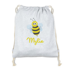 Buzzing Bee Drawstring Backpack - Sweatshirt Fleece - Double Sided (Personalized)