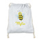 Buzzing Bee Drawstring Backpack - Sweatshirt Fleece - Double Sided (Personalized)