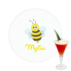 Buzzing Bee Printed Drink Topper -  2.5" (Personalized)