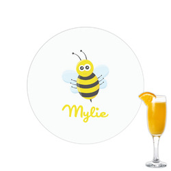 Buzzing Bee Printed Drink Topper - 2.15" (Personalized)