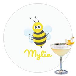 Buzzing Bee Printed Drink Topper - 3.5" (Personalized)