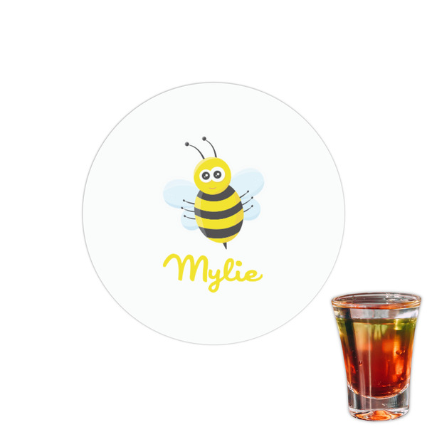 Custom Buzzing Bee Printed Drink Topper - 1.5" (Personalized)