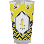 Buzzing Bee Pint Glass - Full Color (Personalized)