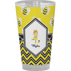 Buzzing Bee Pint Glass - Full Color (Personalized)