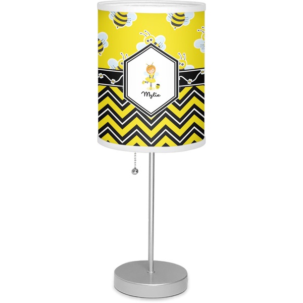 Custom Buzzing Bee 7" Drum Lamp with Shade (Personalized)