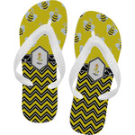 Buzzing Bee Flip Flops - Small (Personalized)