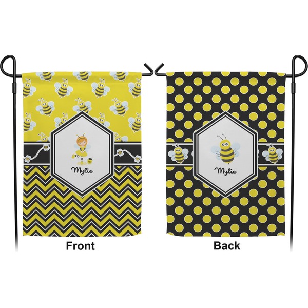 Buzzing Bee Garden Flag - Double Sided Front and Back