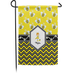 Buzzing Bee Small Garden Flag - Single Sided w/ Name or Text