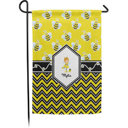 Buzzing Bee Small Garden Flag - Single Sided w/ Name or Text