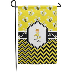 Buzzing Bee Small Garden Flag - Double Sided w/ Name or Text