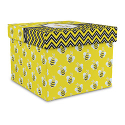 Buzzing Bee Gift Box with Lid - Canvas Wrapped - Large (Personalized)