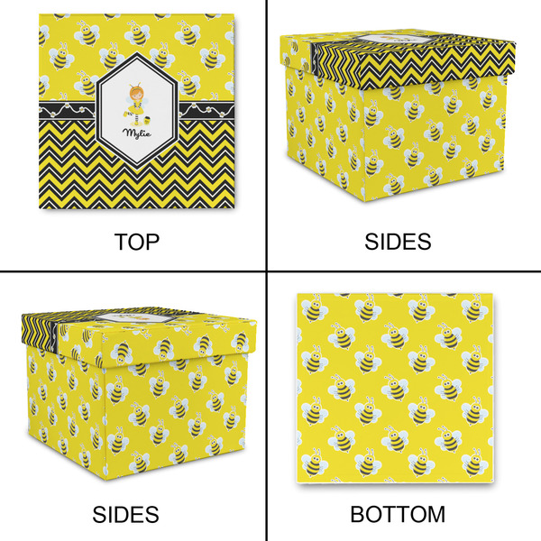 Buzzing Bee Gift Boxes with Lid - Canvas Wrapped - Medium - Approval