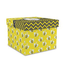 Buzzing Bee Gift Box with Lid - Canvas Wrapped - Medium (Personalized)