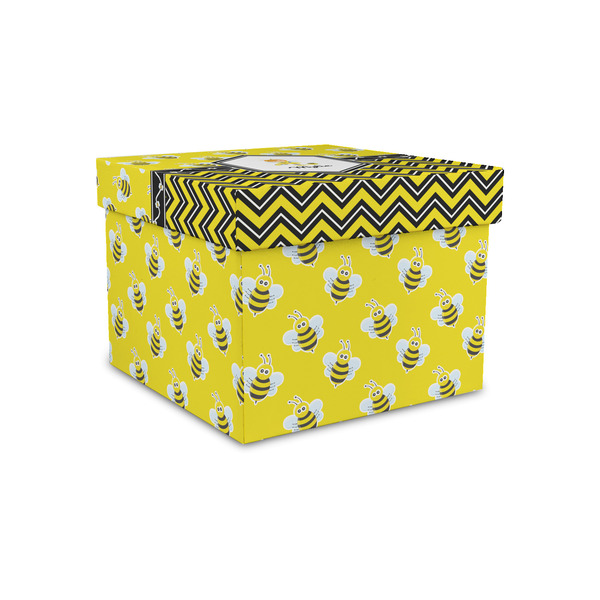 Custom Buzzing Bee Gift Box with Lid - Canvas Wrapped - Small (Personalized)