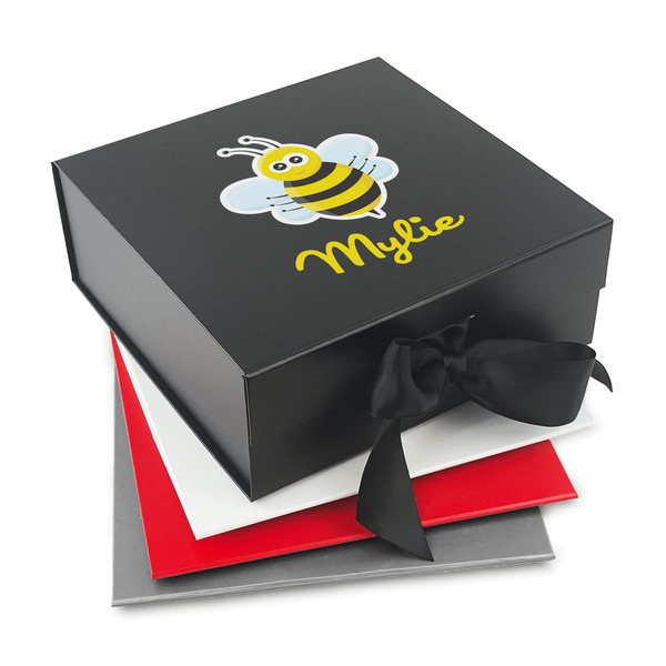 Custom Buzzing Bee Gift Box with Magnetic Lid (Personalized)