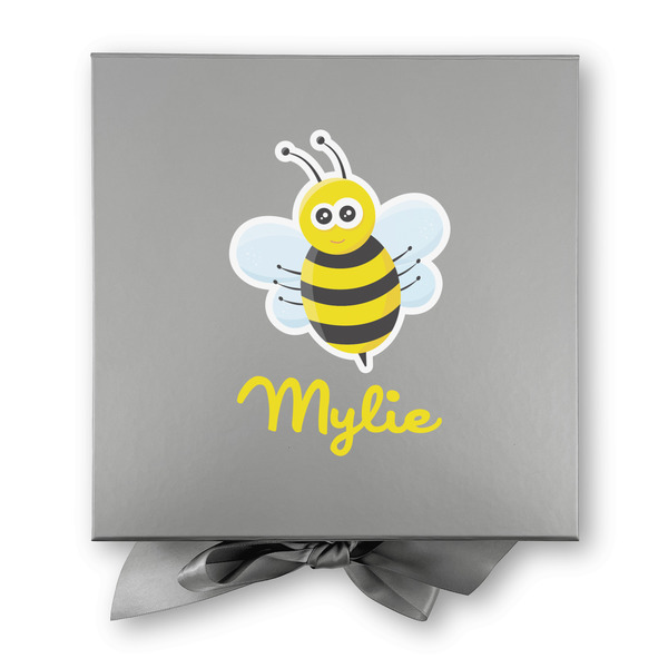 Buzzing Bee Gift Boxes with Magnetic Lid - Silver - Approval